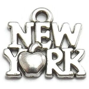 6pcs New York Charms,‎ apple, jewelry making supplies